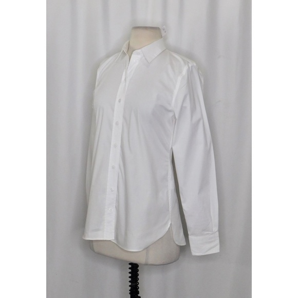 NWT!! J. CREW Wren Slim Shirt Stretch Cotton Poplin Solid White Buttondown 2 - Picture 6 of 15